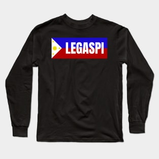 Legaspi City Albay in Philippines Flag Long Sleeve T-Shirt